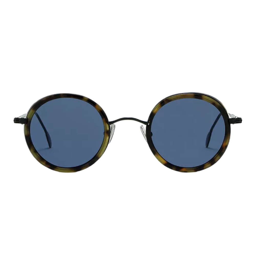 Lunettes De Soleil L.G.R RAW#2 ORCHID – Montures Noires, Verres Miroir Bleu, édition Limitée