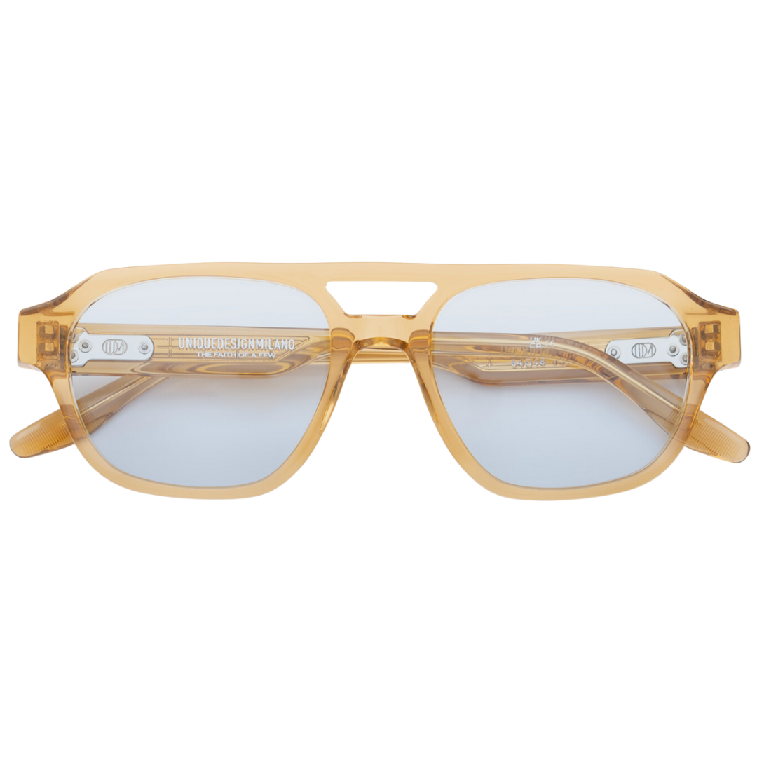 Lunette_de_vue_UDM_THE_RICHIE_C63_HONEY_AND_LIGHT_BLUE_LENS_JAUNE_OPTICALAIRLINES_OPTICIEN_PARIS