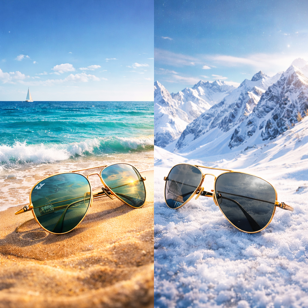 Peut-on porter les mêmes lunettes à la montagne et à la mer ?